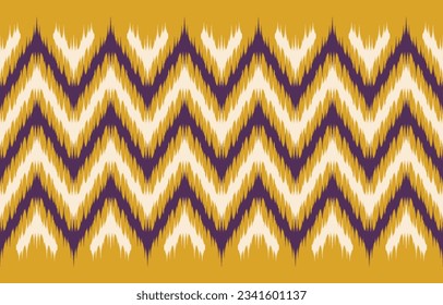 Ethnic abstract yellow. Seamless geometric pattern in tribal, folk embroidery, and Mexican style. Aztec geometric art ornament print.Design for carpet, wallpaper, clothing, wrapping, fabric, cover.