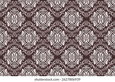 Abstrato étnico, combinando bordados tribais, indígenas e mexicanos com motivos geométricos astecas, arte de tecido ikat com padrões sem costura.