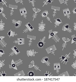 ethnic abstraction which is suitable for printing on a fabric or paper.