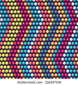 Ethnic african beads abstract color seamless pattern.