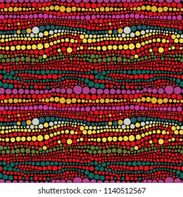 ethnic african of bright beads, seamless vector pattern