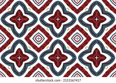 Ethnic African Patterns Wallpaper With Flowers  Fabric From Africa  Navajo Nation Pattern Seamless Ornament Traditional Art Mexican Dress Design For Print Wallpaper Paper Texture Background