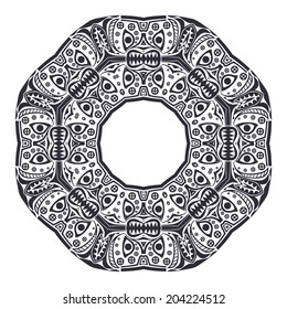 ethnic African round pattern
