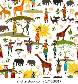 Ethnic African seamless texture