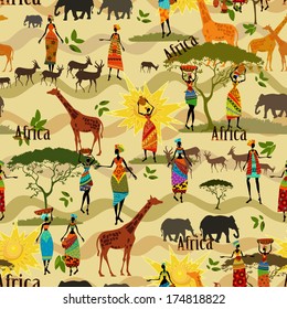 Ethnic African seamless texture