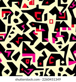 Ethnic African style Geometric Vector Seamless Pattern textile print. traditional design. Creative pattern backgrounds.