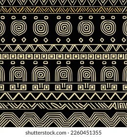 Ethnic African style Geometric Vector Seamless Pattern textile print. traditional design. Creative pattern backgrounds.