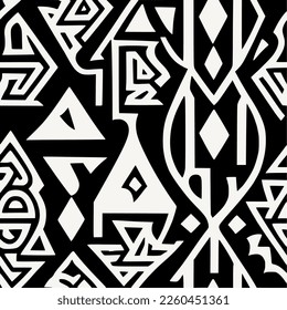 Ethnic African style Geometric Vector Seamless Pattern textile print. traditional design. Creative pattern backgrounds.
