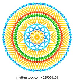 Ethnic African style vector round pattern
