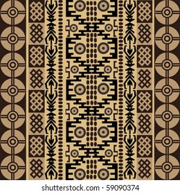 Ethnic african symbols, texture with traditional ornaments