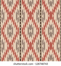 Ethnic American Navajo Inspired Rug Seamless Pattern