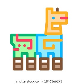 Ethnic Animal Totem Icon Vector. Outline Ethnic Animal Totem Sign. Isolated Contour Symbol Illustration
