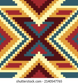 Ethnic Arabic pattern. Oriental Seamless traditional. Design for background,carpet,wallpaper,clothing,wrapping,fabric,Vector illustration.