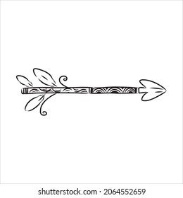 Ethnic arrows, feathers. Boho style. boho arrow vector