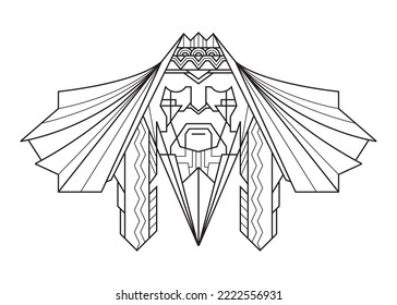 ethnic art deco vector art good for t-shirt wall decor and fabric