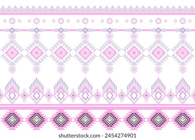 Ethnic art fabric design Continue the pattern of local fabric. Ethnic, geometric and floral designs used for weaving, rugs, wallpapers, purples, clothes, fabrics, embroidery illustrations, geometric 