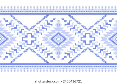 Ethnic art fabric design Continue the pattern of local fabric. Ethnic, geometric and floral designs used for weaving, rugs, wallpapers, purples, clothes, fabrics, embroidery illustrations, geometric 