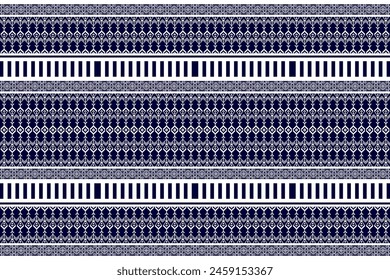 Ethnic art fabric design Continue the pattern of local fabric. Ethnic, geometric and floral designs used for weaving, rugs, wallpapers, purples, clothes, fabrics, embroidery illustrations, geometric 
