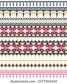 Ethnic art fabrics with local woven patterns and geometric shapes are used for carpets, wallpaper, clothing and embroidery.They are also used for the designs of Native American and Aztec tribes,cards