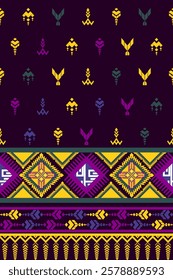 Ethnic art fabrics with local woven patterns and geometric shapes are used for carpets, wallpaper, clothing and embroidery.They are also used for the designs of Native American,Aztec tribes,cards