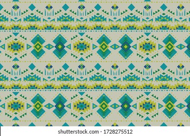Ethnic art pattern. folk geometric print. boho colorful repeating elements on a white background texture, vector illustration.