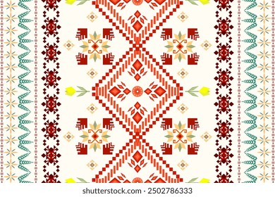 Patrón inconsútil tradicional boho oriental geométrico abstracto azteca étnico. Diseño de estilo tribal decorativo de textura de tela nativa para ropa, Fondo de pantalla, fondo, bordado, adorno, decoración