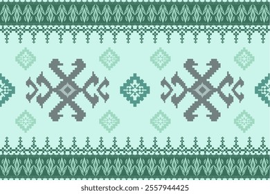 Ethnic Aztec abstract geometric oriental traditional embroidery seamless pattern. Native geometry decorative design for fabric, clothing, border decor, interior, wallpaper, background, texture, print