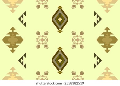 Ethnic Aztec abstract geometric oriental traditional embroidery seamless pattern. Native geometry decorative design for fabric, clothing, border decor, interior, wallpaper, background, texture, print
