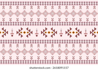 Ethnic Aztec abstract geometric oriental traditional embroidery seamless pattern. Native geometry decorative design for fabric, clothing, border decor, interior, wallpaper, background, texture, print