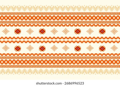 Ethnic Aztec abstract geometric oriental traditional embroidery seamless pattern. Native geometry decorative design for fabric, clothing, border decor, interior, wallpaper, background, texture, print