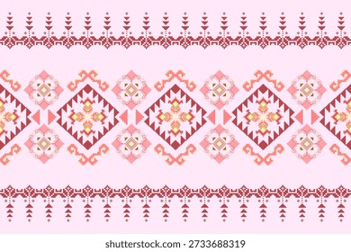 Patrón sin fisuras del bordado tradicional oriental geométrico abstracto azteca étnico. Diseño decorativo de geometría nativa para tela, ropa, decoración de bordes, interior, Fondo de pantalla, fondo, textura, impresión