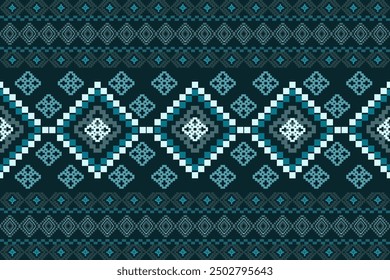 Ethnic Aztec abstract geometric traditional seamless knitted pattern. Native boho cross stitch texture elements design for fabric, wallpaper, clothing, background, embroidery, ornament, border decor