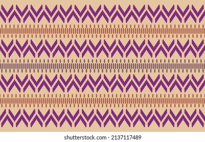 Ethnic Aztec abstract ikat art. Purple the seamless motif triangle chevron pattern in tribal, Navajo folk embroidery, and Mexican style. geometric art ornament print.Design for carpet, textile.