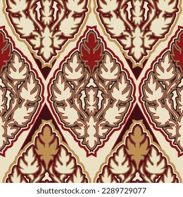 Ethnic Aztec abstract ikat art. Seamless motif triangle chevron pattern in tribal, Navajo folk embroidery, and Mexican style. geometric art ornament print.Design for carpet, wallpaper, textile.