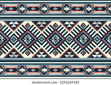 Ethnic Aztec abstract ikat art. Seamless motif triangle chevron pattern in tribal, Navajo folk embroidery, and Mexican style. geometric art ornament print.Design for carpet, wallpaper, textile.