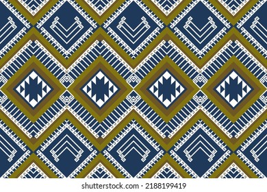 Ethnic Aztec fabric carpet mandala ornament native boho chevron textile. Ikat tribal Indian seamless pattern.Geometric African American oriental tranditional vector illustrations. Embroidery style.