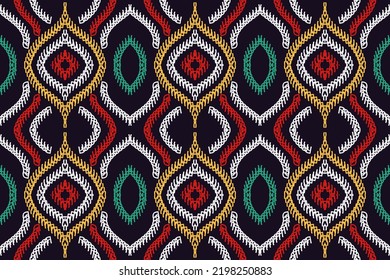 Ethnic Aztec fabric carpet mandala ornament native boho chevron textile. The most intricately patterned fabrics. pattern textiles that employ resist dyeing on the yarns prior to dyeing and weaving