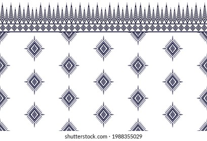 Ethnic Aztec Indian seamless pattern. Aztec fabric carpet mandala ornament native boho chevron textile decoration. Geometric embroidery African American patterns vector illustrations background 