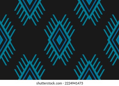 Patrón étnico azteca arte. Patrón geométrico sin costura en estilo tribal, folclórico y mexicano. Diseño para fondo, papel pintado, ilustración vectorial, textil, tela, ropa, alfombra.