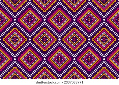 Ethnic Aztec pattern art. Geometric seamless pattern in tribal, folk embroidery, and Mexican style. Design for background, wallpaper, vector illustration, textile, fabric, clothing, carpet.