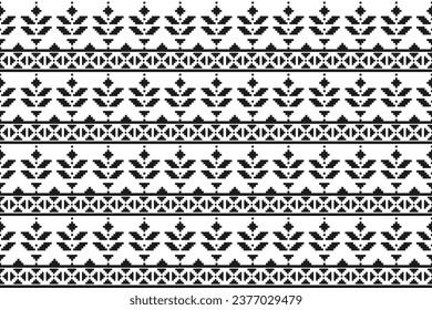 Ethnic Aztec pattern art. Geometric seamless pattern in tribal, folk embroidery, and Mexican style. Design for background, wallpaper, vector illustration, textile, fabric, clothing, carpet.