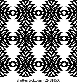Ethnic aztec pattern. Striped hand painted vector seamless pattern with ethnic and tribal motifs, zigzag lines, brushstrokes and splatters of paint in multiple bright colors. Vector illustration.