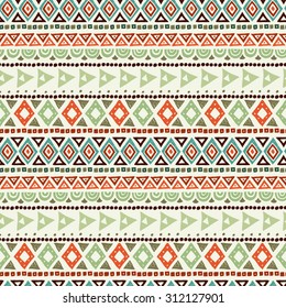 Ethnic Aztec Seamless Pattern. Geometric abstract background.
