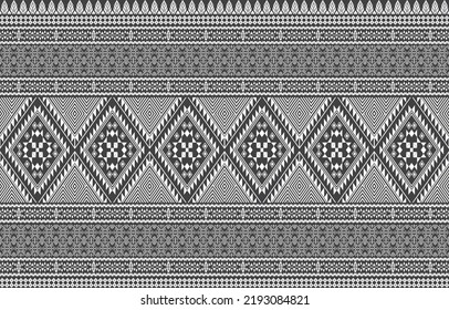 Ethnic, aztec seamless pattern. Indian geometric ornament. Tribal art background.
