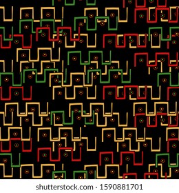 ethnic Aztec tribal seamless pattern. Abstract background with  hand drawn shapes and elements, Mayan style, Mexico, Brazil. geometric pattern.