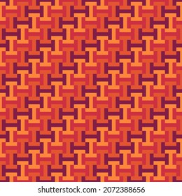 Ethnic backdrop. Mosaic tiles. Seamless pattern. Sayagata vector. Folk wallpaper. Tribal ornament. Geometric image. Ethnical motif. Surface texture. Textile print. Abstract background.