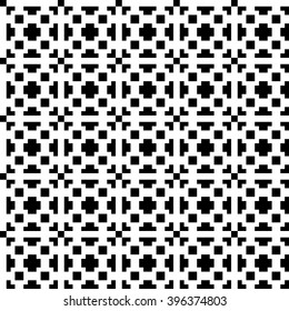 Ethnic background. Abstract monochrome seamless pattern. Allover abstract texture. Black and white print. 