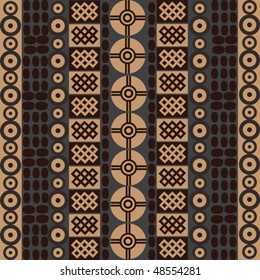 Ethnic background with african symbols & ornaments