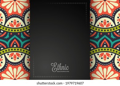 ethnic background with colorful elements