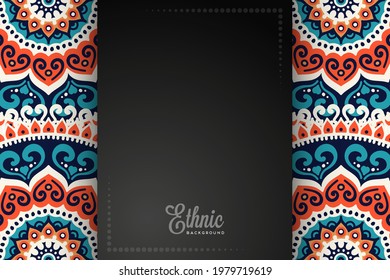 ethnic background with colorful elements